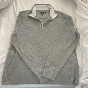 Michael Kors Grey Quarter-Zip Sweater